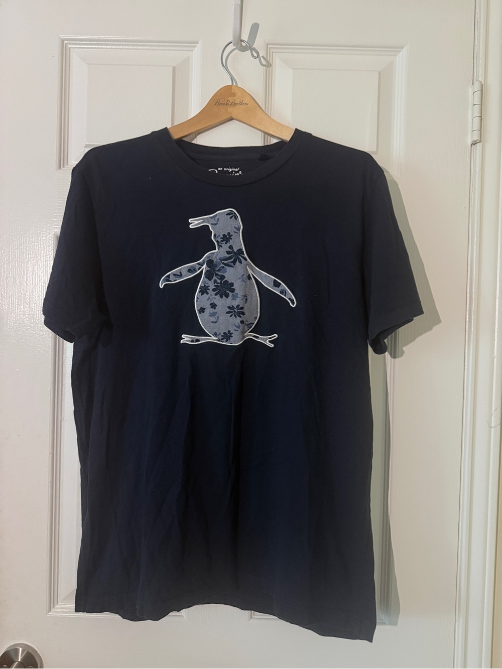 Original Penguin Mens Size L Dice Print Pete Golf Tee - Dark Sapphire Blue